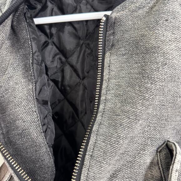 Adam + Yve Gray Cade Bomber Jacket Size 6-12 Months - Picture 6 of 10